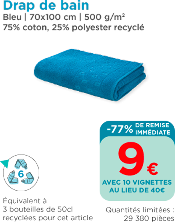 Drap de bain bleu