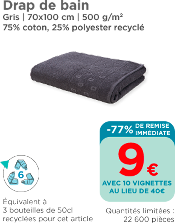 Drap de bain gris