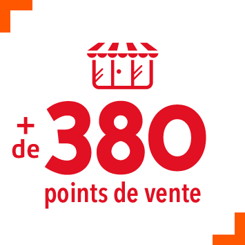 380 points de ventes