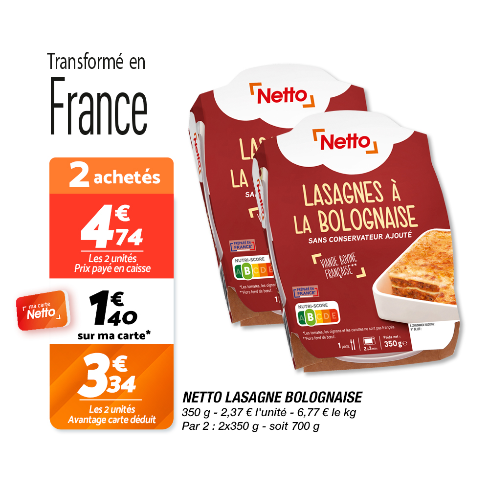 lasagne bolognaise netto