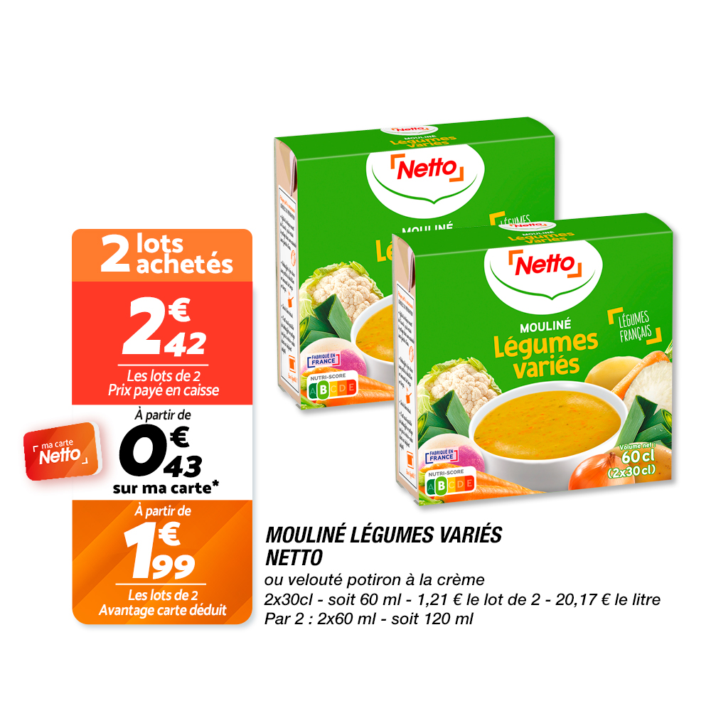 mouliné legumes variés netto