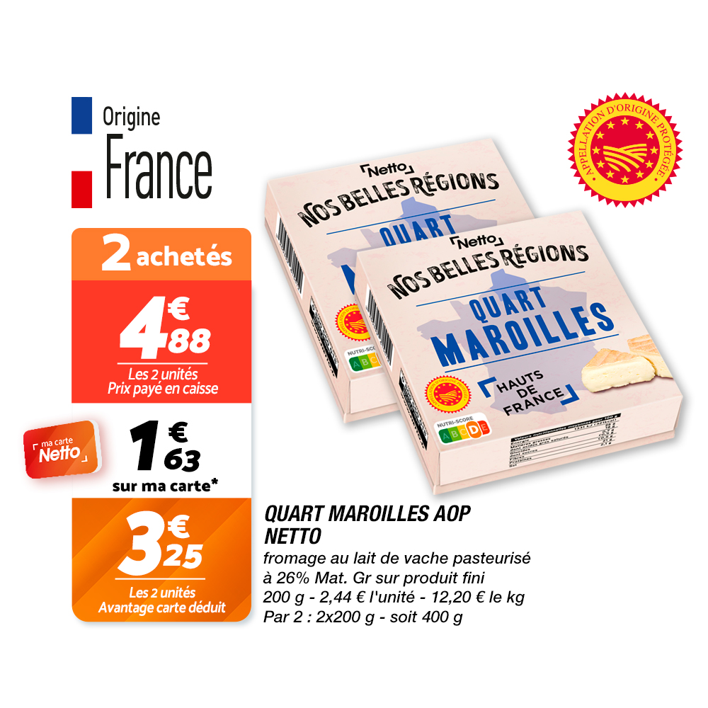 fromage maroilles AOP Netto