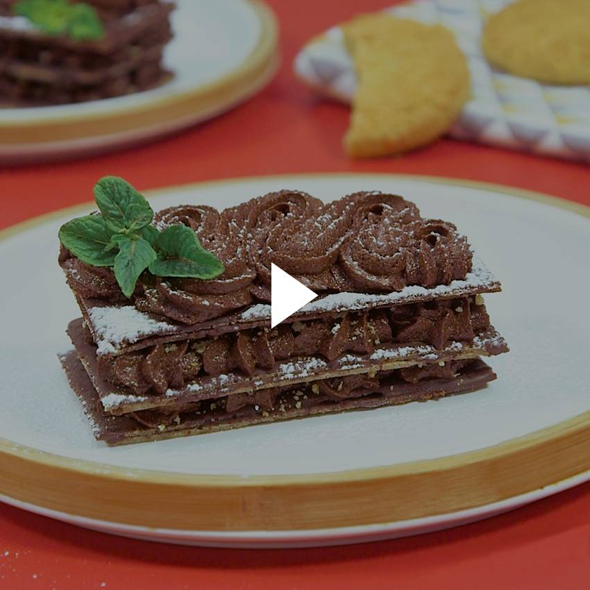 Mille-feuille croustillant au chocolat