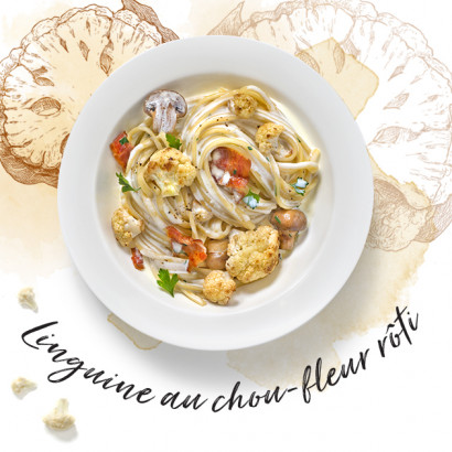 Linguine aux choux-fleur rôti