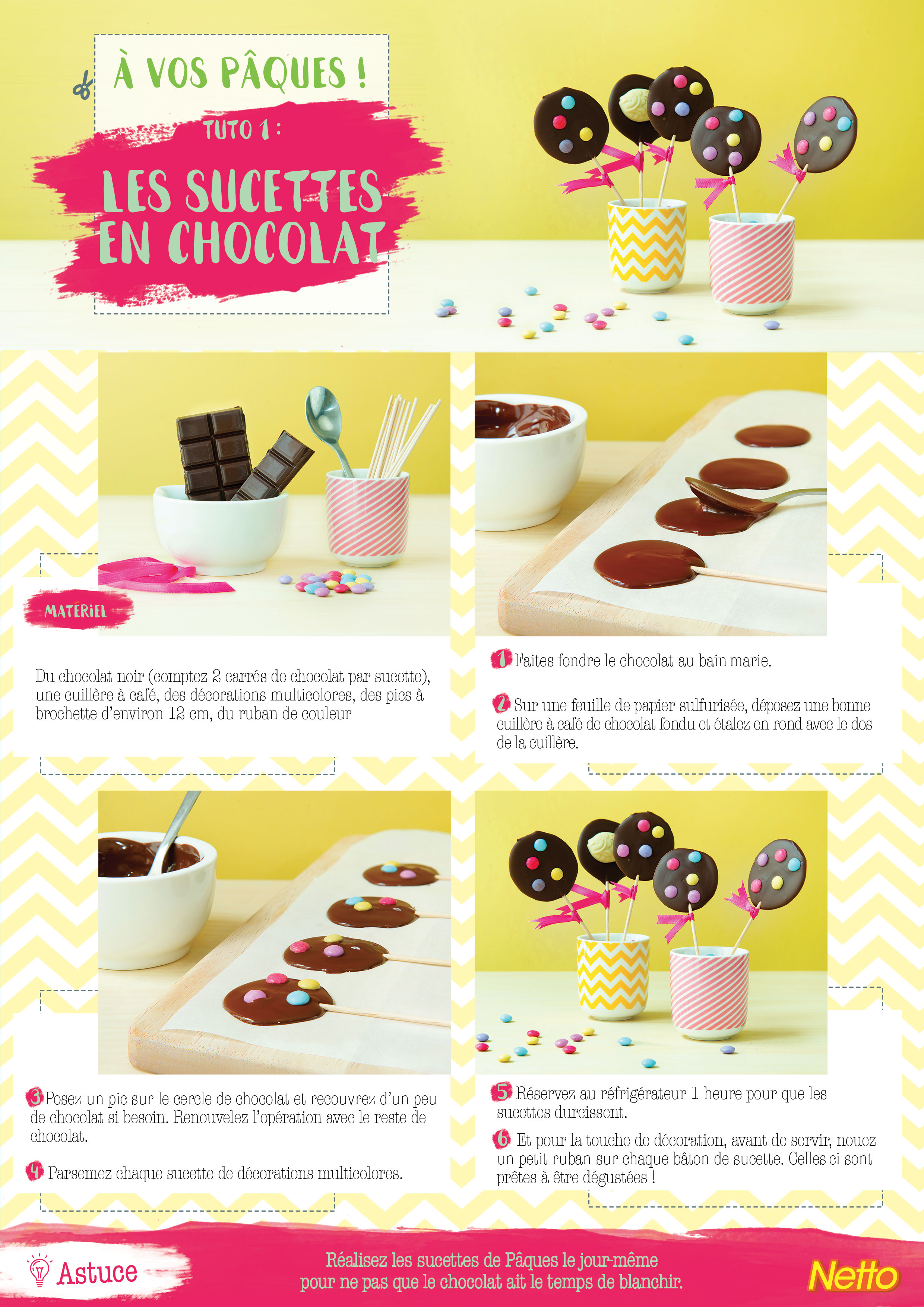 Tuto 1: Les sucettes en chocolat